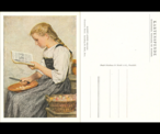 Cartolina postale raffigurante un dipinto di Albert Anker, tratta da una serie venduta da Pro Infirmis a partire dal 1934 per raccogliere donazioni private.