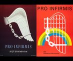 Une nouvelle affiche pour Pro Infirmis est réalisée par Donald Brun en 1944. Le handicap y est représenté de manière symbolique par une aile enchaînée. Le visuel sera utilisée sous différentes versions jusqu'à la fin des années 1970. (présentées ici : version de 1944 et version de 1970). ©Roland Kupper Basel